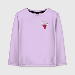 Лонгслив хлопковый детский CHICAGO BULLS, цвет: лаванда