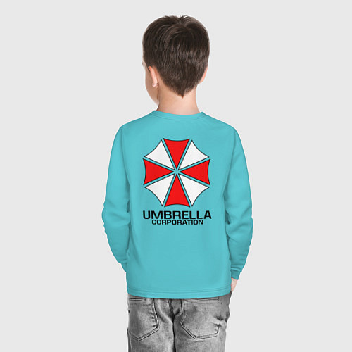 Детский лонгслив UMBRELLA CORP / Бирюзовый – фото 4