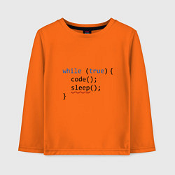 Лонгслив хлопковый детский Code - sleep, цвет: оранжевый