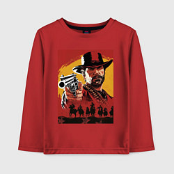 Лонгслив хлопковый детский Red dead redemption 2, цвет: красный
