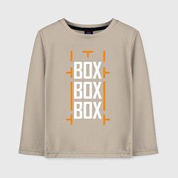 Лонгслив хлопковый детский Box box box, цвет: миндальный