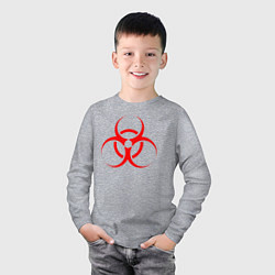 Лонгслив хлопковый детский BIOHAZARD, цвет: меланж — фото 2