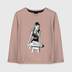 Лонгслив хлопковый детский ARIANA GRANDE, цвет: пыльно-розовый