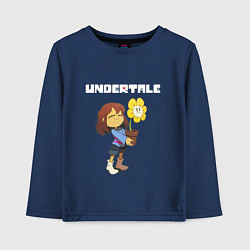 Лонгслив хлопковый детский UNDERTALE, цвет: тёмно-синий