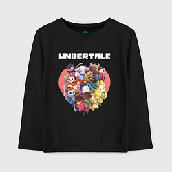 Лонгслив хлопковый детский UNDERTALE, цвет: черный