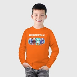 Лонгслив хлопковый детский UNDERTALE, цвет: оранжевый — фото 2