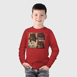 Лонгслив хлопковый детский Фужерчики, цвет: красный — фото 2