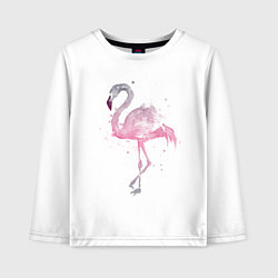 Лонгслив хлопковый детский Flamingo, цвет: белый