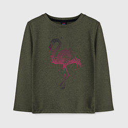 Лонгслив хлопковый детский Flamingo, цвет: меланж-хаки