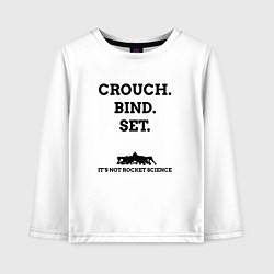 Лонгслив хлопковый детский Crouch Bind Set, цвет: белый