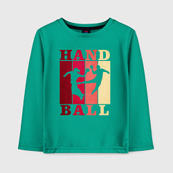 Лонгслив хлопковый детский Handball, цвет: зеленый