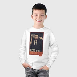 Лонгслив хлопковый детский Eminem, цвет: белый — фото 2