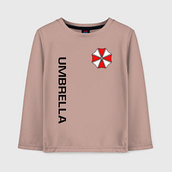 Лонгслив хлопковый детский UMBRELLA CORP, цвет: пыльно-розовый