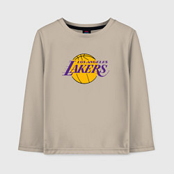 Лонгслив хлопковый детский LA LAKERS, цвет: миндальный