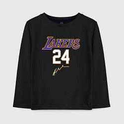 Лонгслив хлопковый детский LA LAKERS, цвет: черный