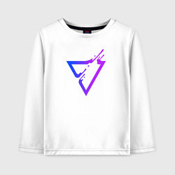 Лонгслив хлопковый детский Liquid Triangle, цвет: белый