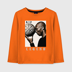 Лонгслив хлопковый детский Kobe - RIP Legend, цвет: оранжевый