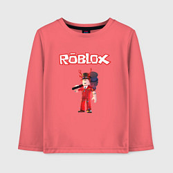 Лонгслив хлопковый детский ROBLOX, цвет: коралловый