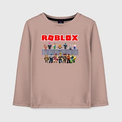 Лонгслив хлопковый детский ROBLOX, цвет: пыльно-розовый