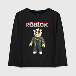 Лонгслив хлопковый детский Roblox, цвет: черный