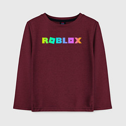 Лонгслив хлопковый детский ROBLOX, цвет: меланж-бордовый