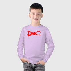 Лонгслив хлопковый детский DMC НА СПИНЕ, цвет: лаванда — фото 2