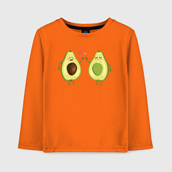 Лонгслив хлопковый детский Авокадо, цвет: оранжевый