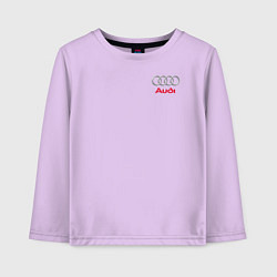 Лонгслив хлопковый детский AUDI, цвет: лаванда