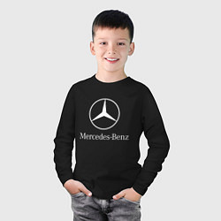 Лонгслив хлопковый детский MERCEDES, цвет: черный — фото 2