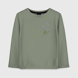 Лонгслив хлопковый детский Lavanda, цвет: авокадо