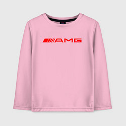 Лонгслив хлопковый детский MERCEDES AMG, цвет: светло-розовый