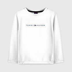 Лонгслив хлопковый детский TOMMY HILFIGER, цвет: белый