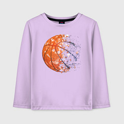 Лонгслив хлопковый детский BasketBall, цвет: лаванда