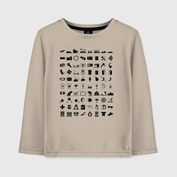 Лонгслив хлопковый детский Путешественник вне рамок81, цвет: миндальный