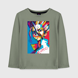 Лонгслив хлопковый детский EMC2 Аниме Доктор Стоун, цвет: авокадо