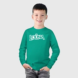 Лонгслив хлопковый детский Louna, цвет: зеленый — фото 2