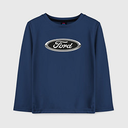 Лонгслив хлопковый детский Ford, цвет: тёмно-синий