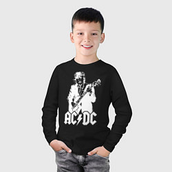 Лонгслив хлопковый детский ACDC, цвет: черный — фото 2