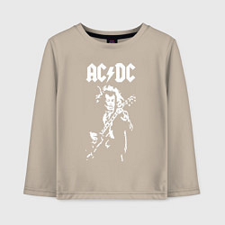 Лонгслив хлопковый детский ACDC, цвет: миндальный