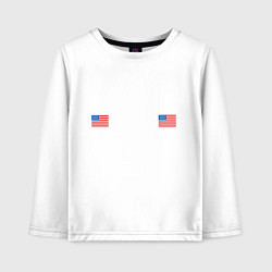 Лонгслив хлопковый детский NEW YORK, цвет: белый