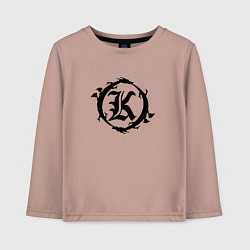 Лонгслив хлопковый детский Кукрыниксы спина, цвет: пыльно-розовый