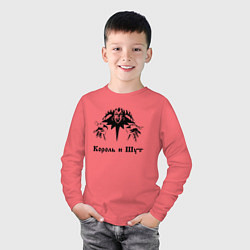 Лонгслив хлопковый детский Король и шут КиШ, цвет: коралловый — фото 2