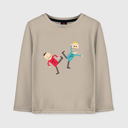 Лонгслив хлопковый детский South Park Терренс и Филлип, цвет: миндальный