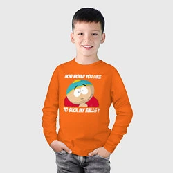 Лонгслив хлопковый детский ЮЖНЫЙ ПАРК, цвет: оранжевый — фото 2