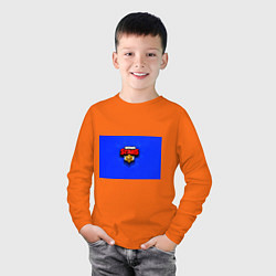 Лонгслив хлопковый детский BRAWL STARS, цвет: оранжевый — фото 2