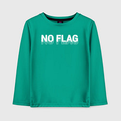 Лонгслив хлопковый детский No flag, цвет: зеленый
