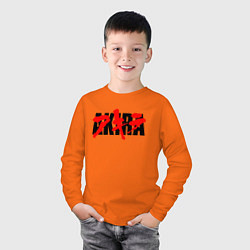 Лонгслив хлопковый детский AKIRA, цвет: оранжевый — фото 2