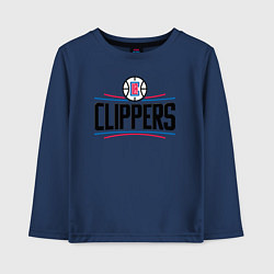 Лонгслив хлопковый детский Los Angeles Clippers 1, цвет: тёмно-синий