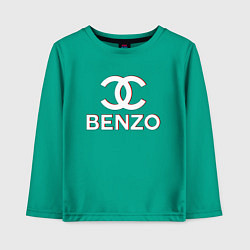 Лонгслив хлопковый детский BBT BENZO GANG, цвет: зеленый
