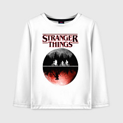 Лонгслив хлопковый детский Очень странные дела, цвет: белый